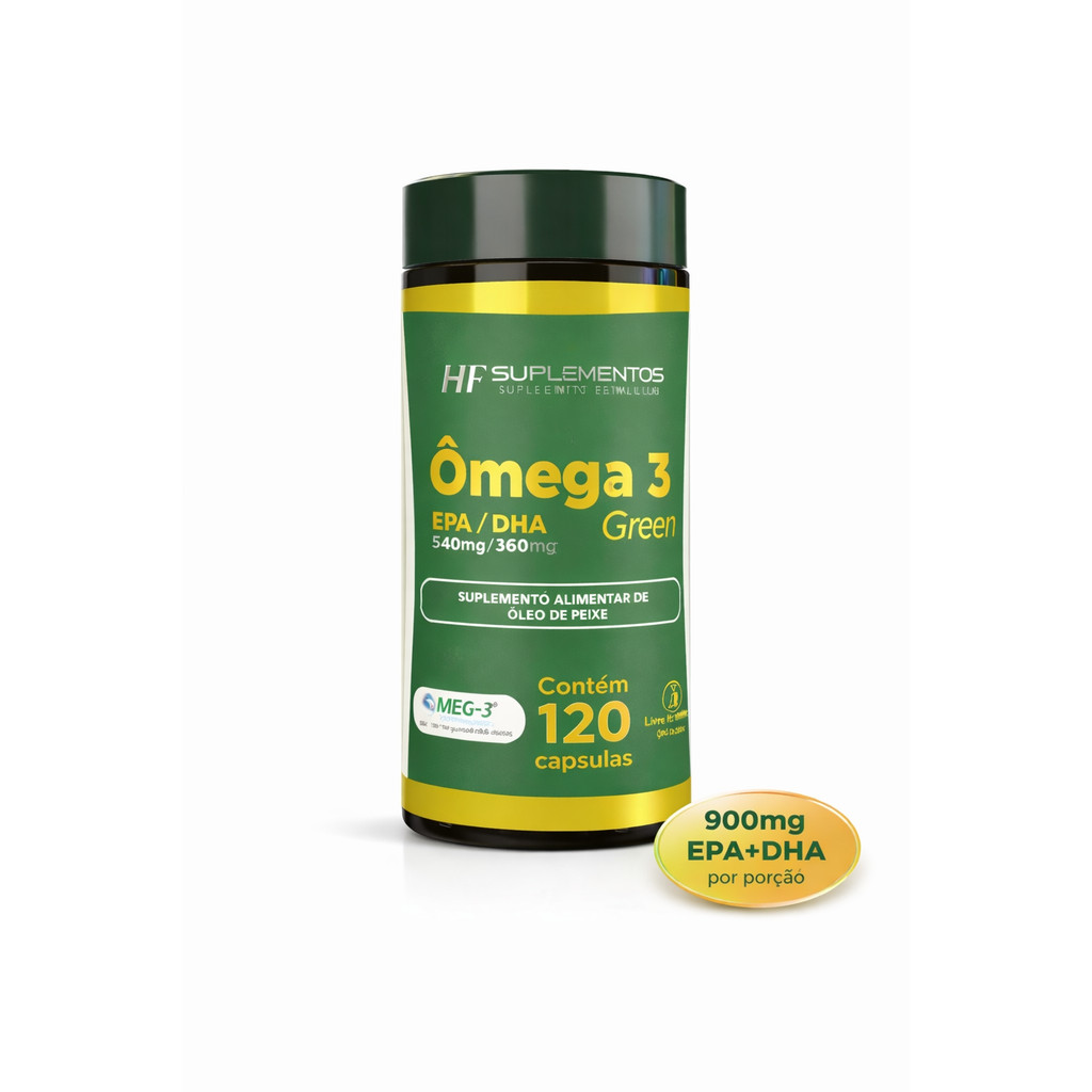 Ômega 3 MEG-3 120 Cápsulas HF | EPA 540mg DHA 360mg | Óleo de Peixe Premium