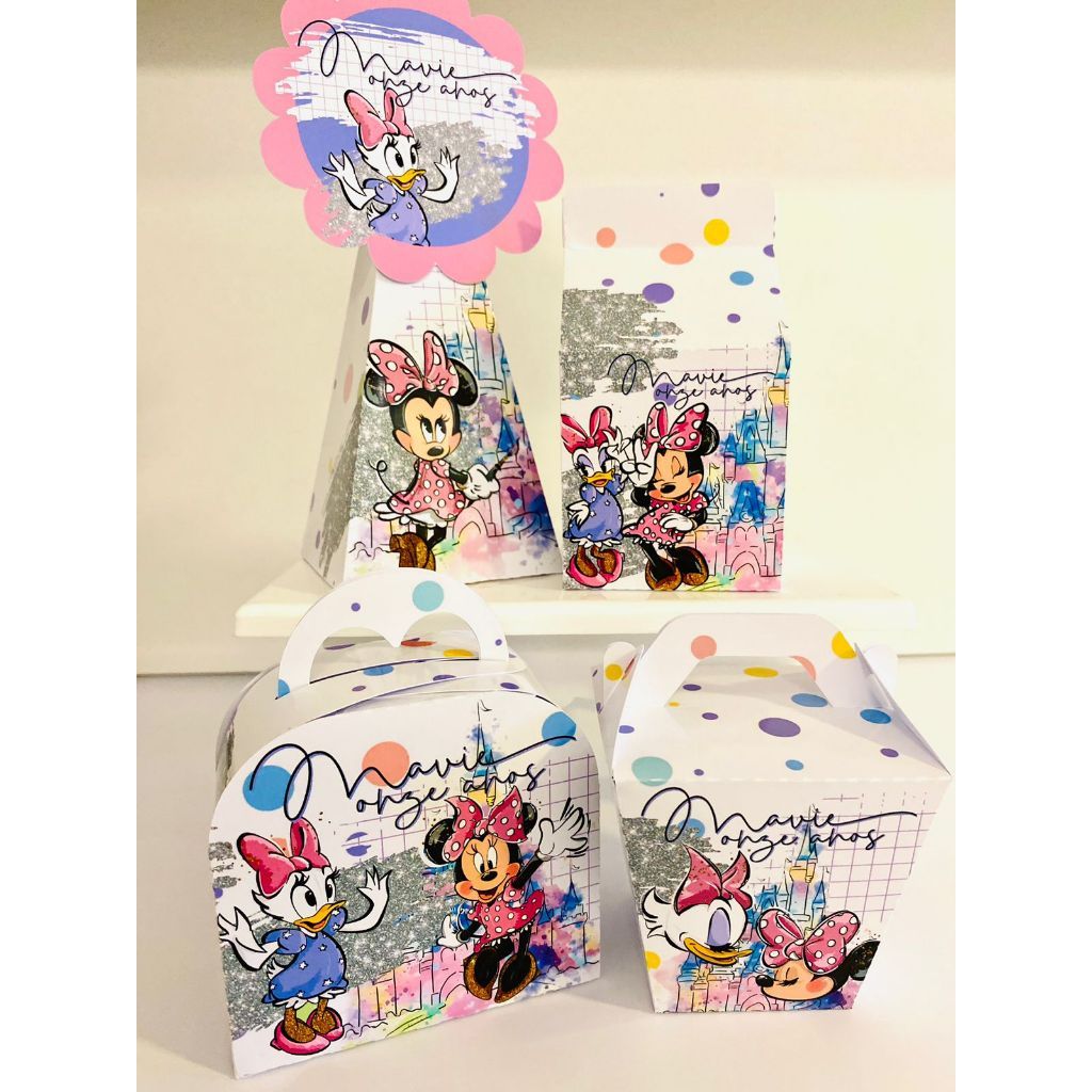 Kit Personalizados MARGARIDA E MINNIE PEGUE E MONTE  Lembrancinhas para festa/Aniversário