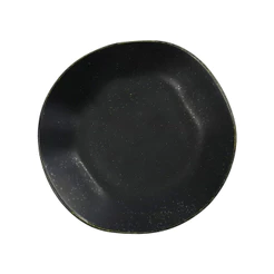 Prato Fundo De Porcelana 22,5cm Ryo Volcano Preto Fosco Oxford