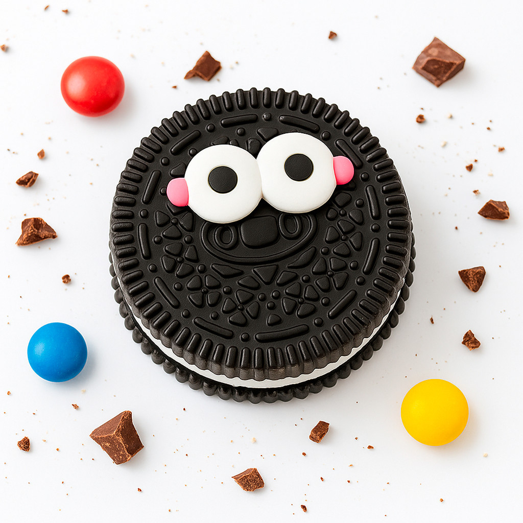 Squishy Biscoito Recheado Fofo Antiestresse – Estilo Cookie Preto