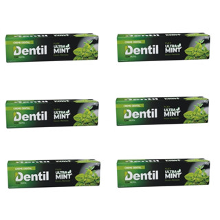 Kit 6 Creme Dental Dentil Ultra Mint Refrescante Sem Flúor  Com Xilitol 70G em Oferta na Shopee