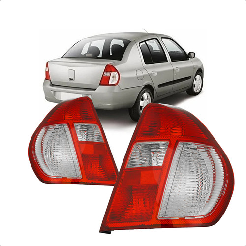 Lanterna Traseira Clio Sedan 2005 A 2011 Bicolor
