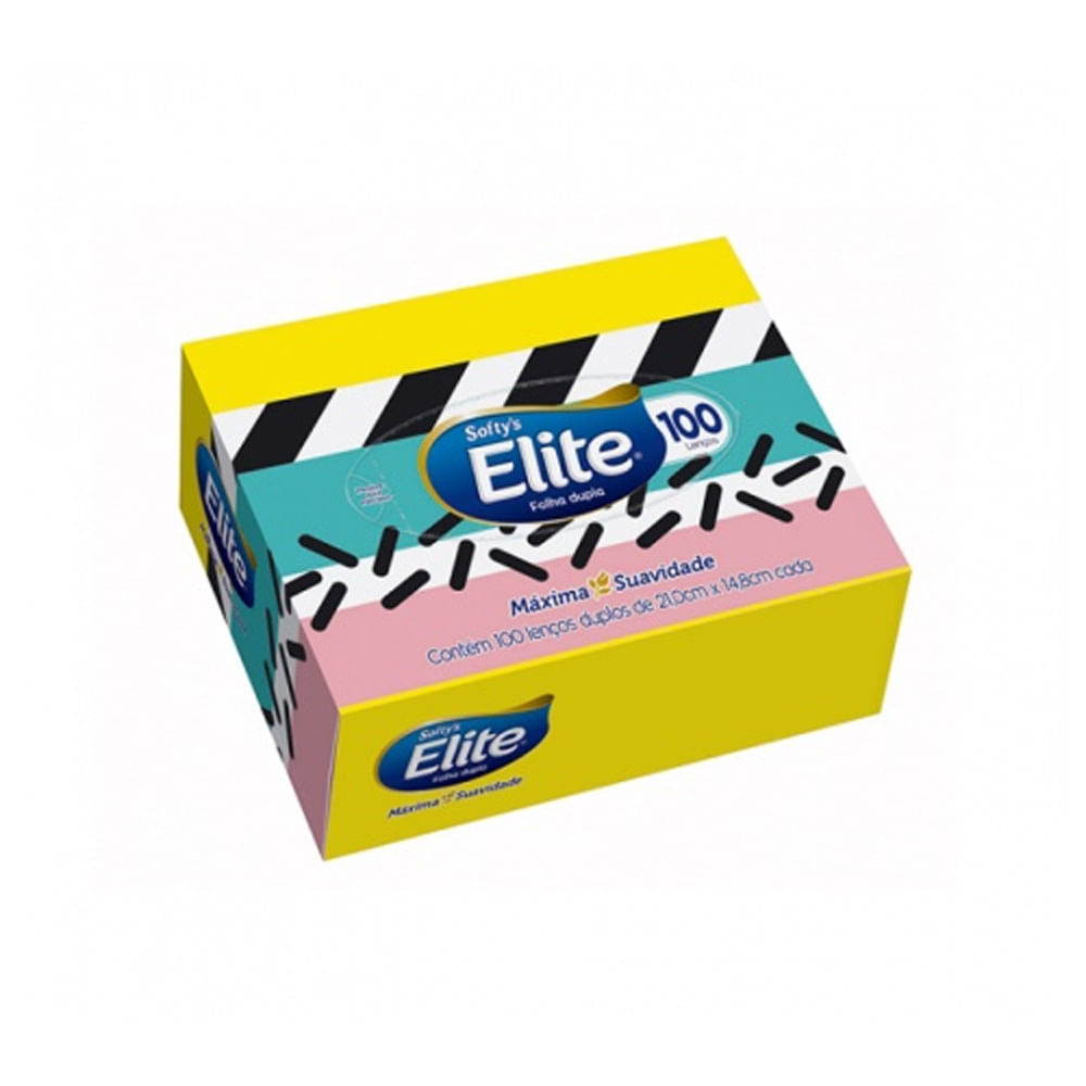 Lenço de Papel Elite Softy's folhas Duplas 100 unidades em Oferta na Shopee