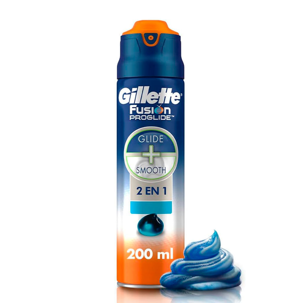 Gel de Barbear Gillette Fusion ProGlide 2 em 1 Hidratante 200ml em Oferta na Shopee