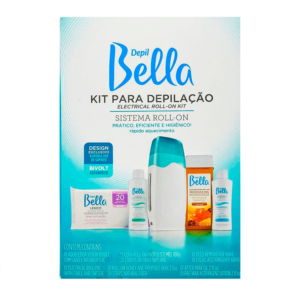 Kit Para Depilação Roll-on  Depil Bella em Oferta na Shopee
