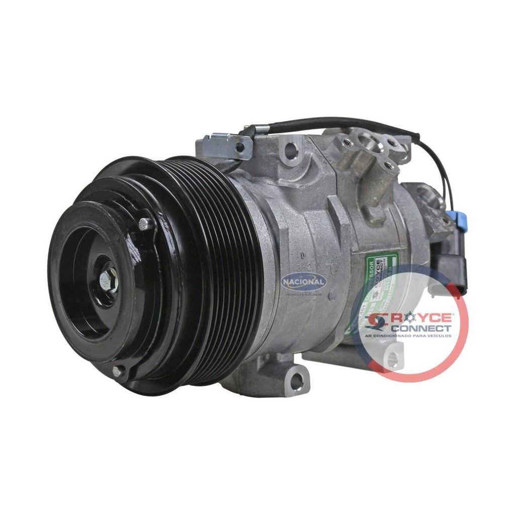 COMPRESSOR MODELO 10SRE18C POLIA 8PK 126MM TRATOR JOHN DEERE 5078E 6150J PA CARREGADEIRA 210K 344K