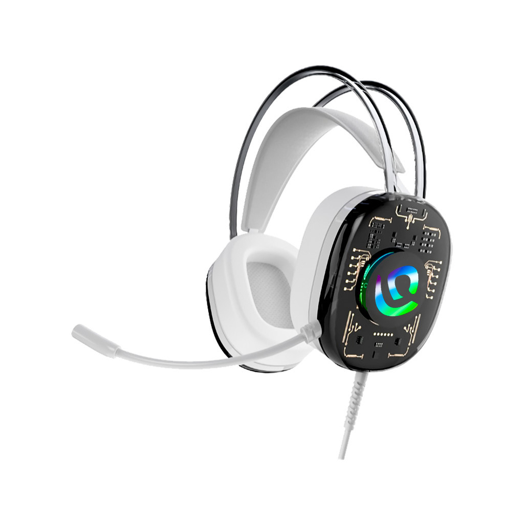 Fone Headset Gamer Onistek Driver 50mm Led RGB Microfone Flexivel PC PS4 Xbox Celular Com Adaptador P2