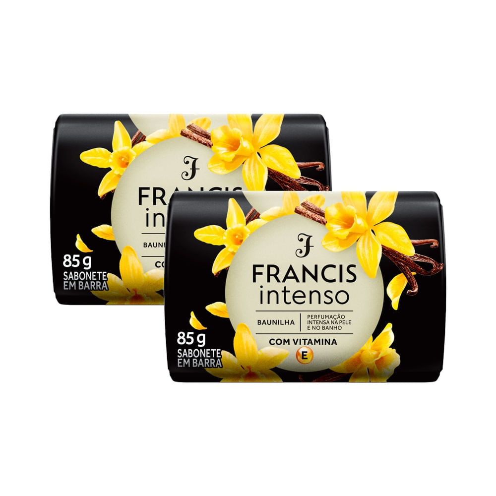Kit 2 Sabonete em Barra Francis Intenso Baunilha 85g
