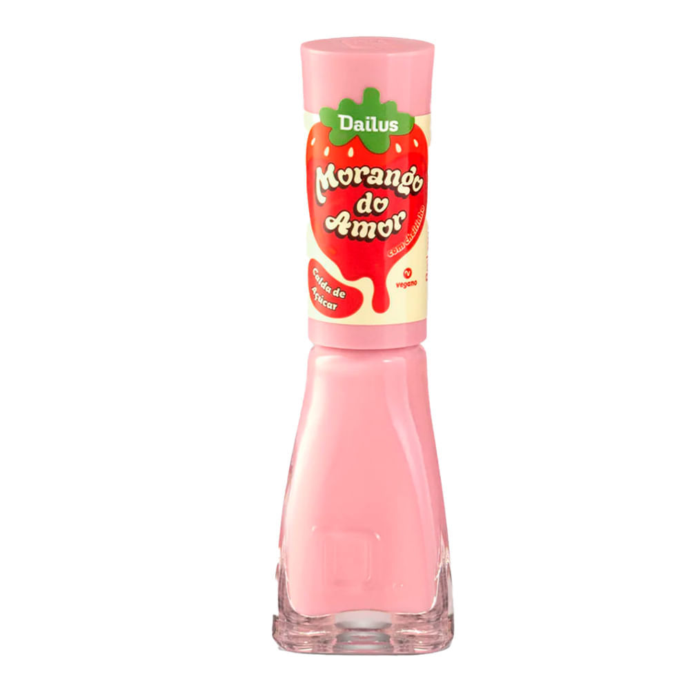 Esmalte Dailus Morango do Amor Vegano Cor Calda de Açúcar 8ml em Oferta na Shopee