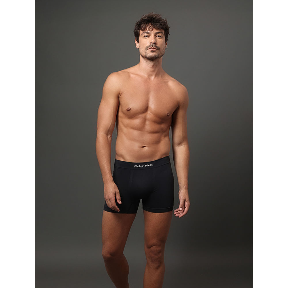 Cueca Trunk Modern Logo Seamless Calvin Klein Underwear - Preto