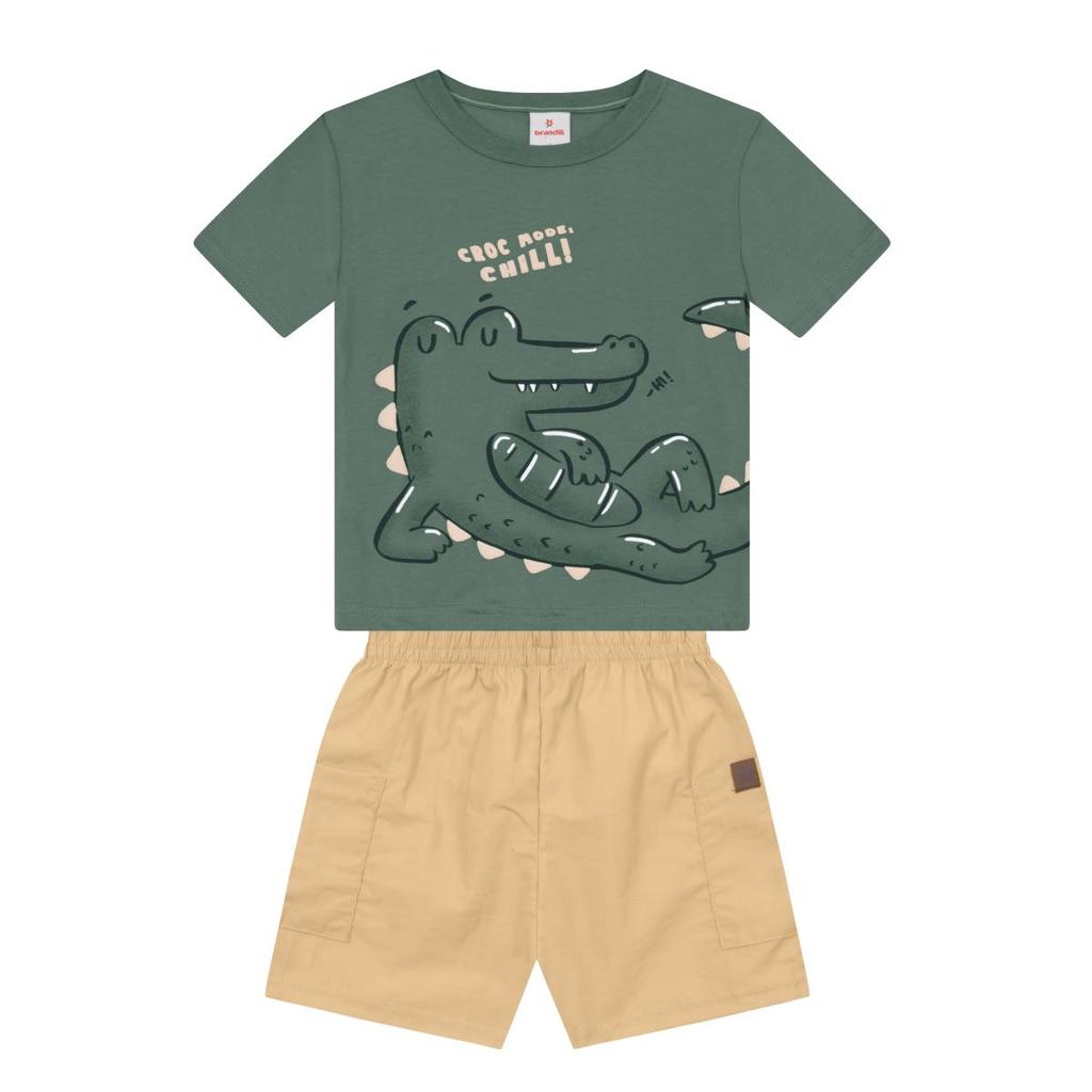 Conjunto infantil menino de jacaré Brandili em Oferta na Shopee