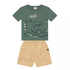 Conjunto infantil menino de jacaré Brandili