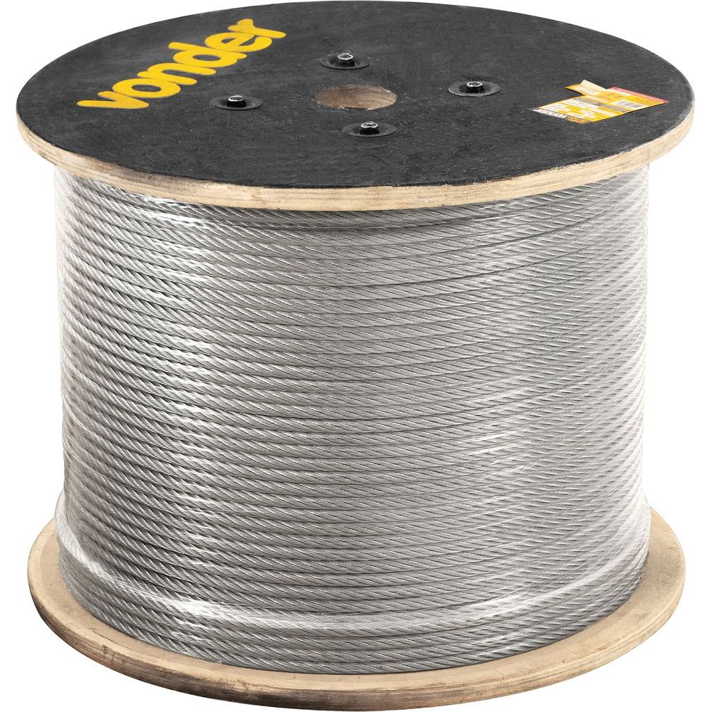 Cabo de Aço 3/32 Alma de Fibra 6x7 Galvanizado com 100 metros Vonder em Oferta na Shopee
