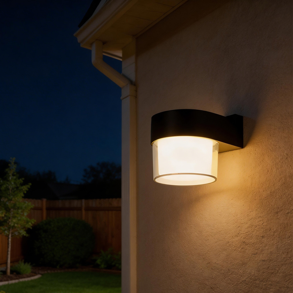Luminária de Parede Externa LED 7W IP65 - Arandela Moderna para Jardim, Muro e Área de Lazer - Luz Quente 3000K
