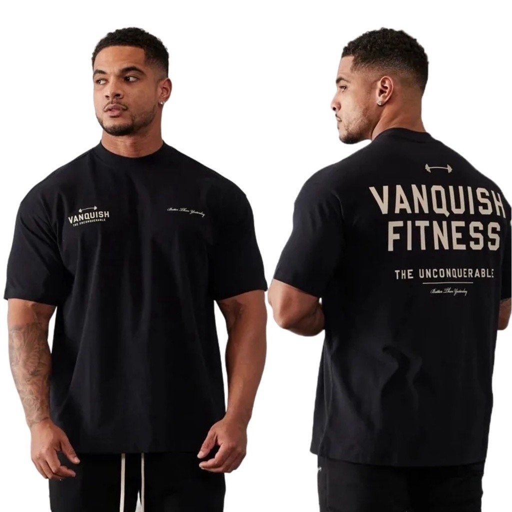 Camisa Larga Vanquish Academia Treino Musculação 100% Algodão Premium Novo