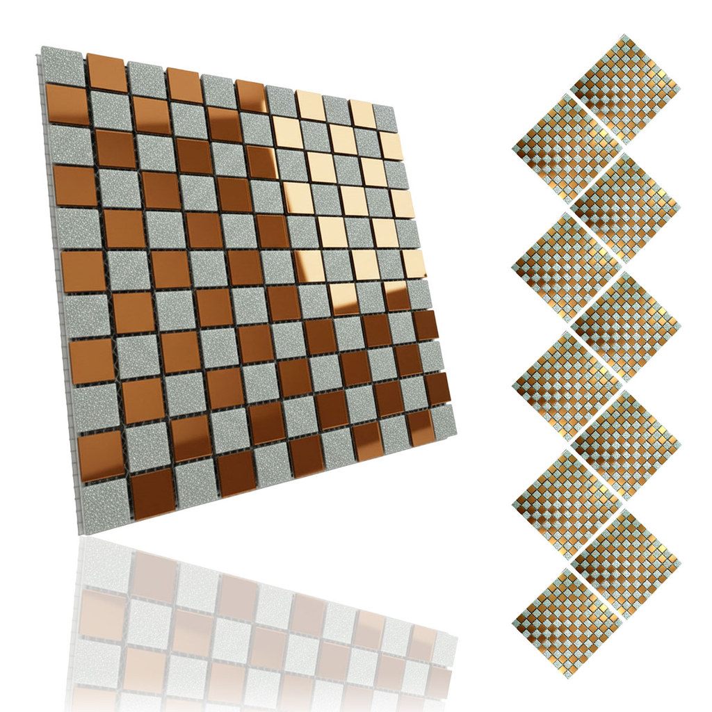 Pastilha De Vidro Adesiva Kit 10 Uni Parede Cozinha Lavabo Banheiro Sala Decorativa Moderna Requintado Aplicacao Facil