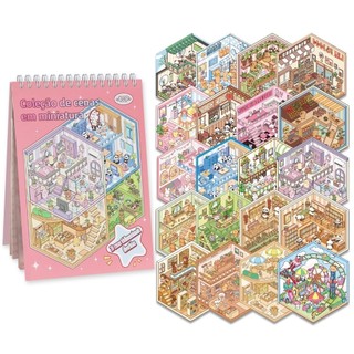 Adesivo Cenário Criar Cenas 3D de Paisagismo Kawaii Fofo DIY Scrapbooking para Crianças e…