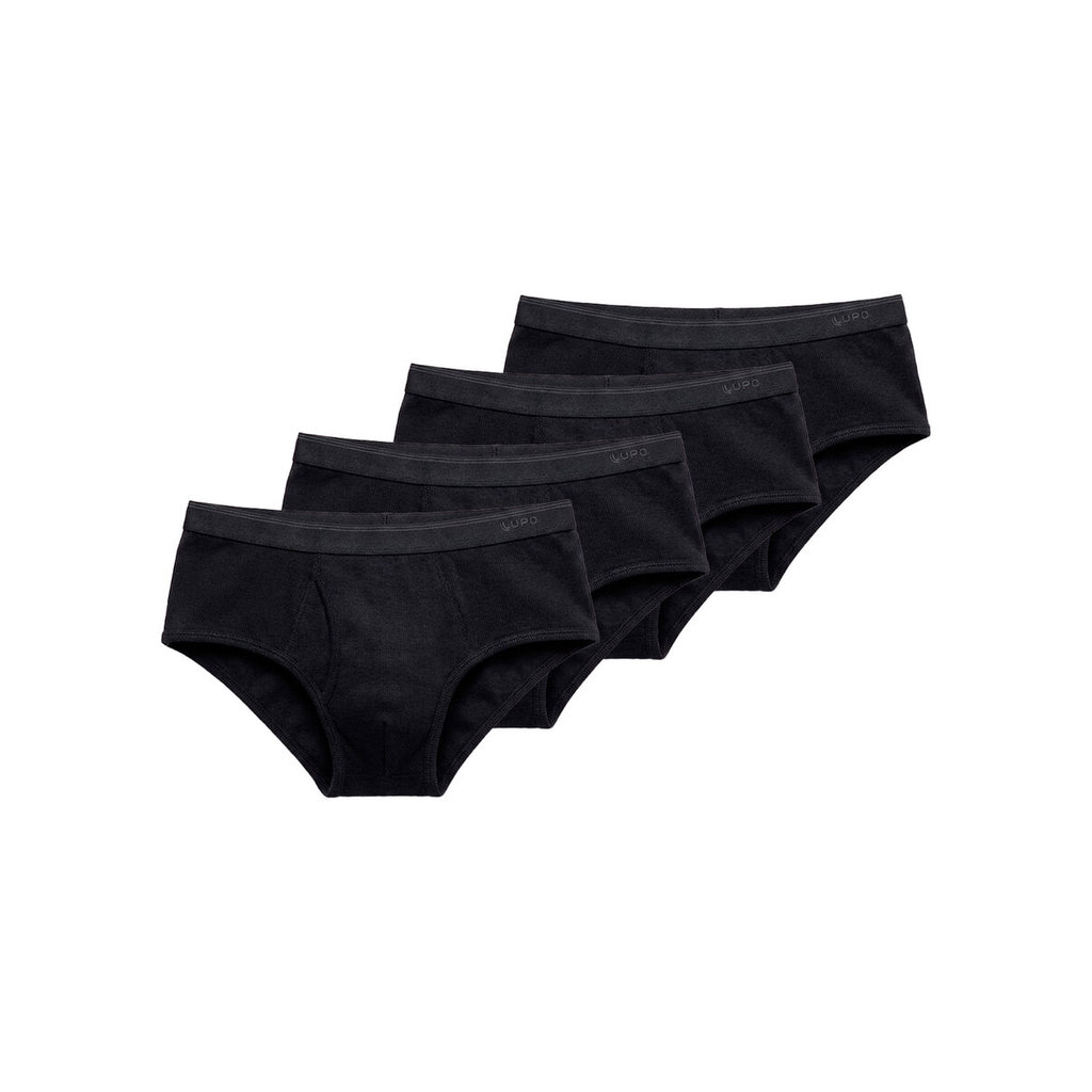 Kit com 4 Cuecas Slip Lupo com Abertura 546-003