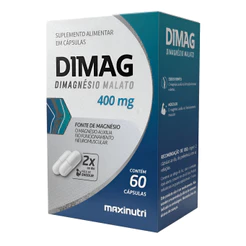 Dimag Dimalato de Magnésio 400mg 60 Cápsulas - Maxinutri