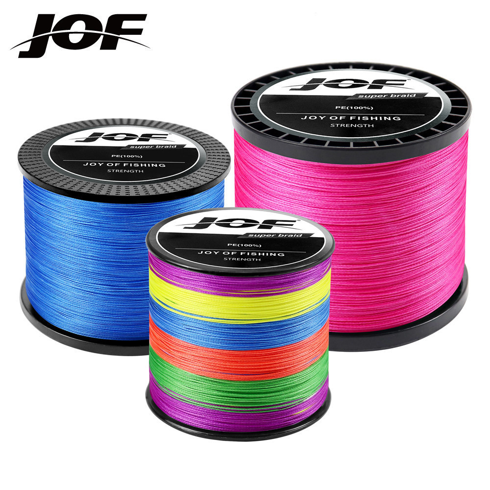 Linha de Pesca Jof de 4 Fios 300M Super Resistente Multifilamento para Pesca de Carpa, Linha de Pesca de PE, Linha Tranç