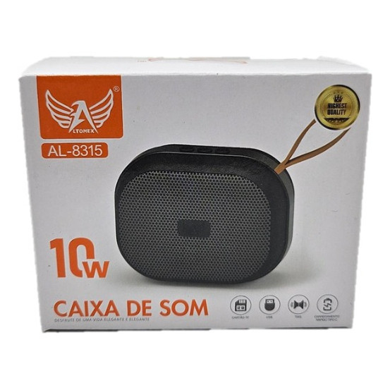 Caixa De Som Altomex Al-8315 Bluetooth Usb Rádio Fm Preto