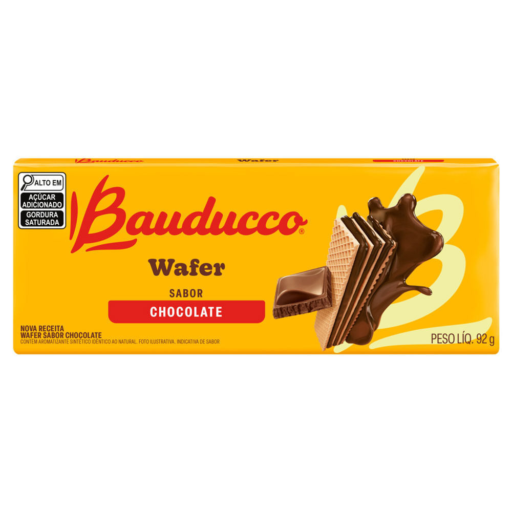 Biscoito Bauducco Wafer Chocolate 92g em Oferta na Shopee