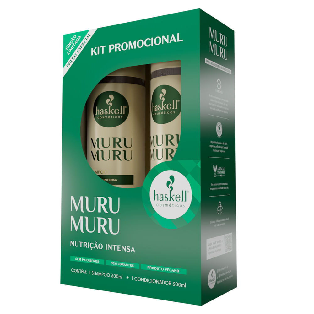 Shampoo e Condicionador Haskell MuruMuru 300ml cada em Oferta na Shopee