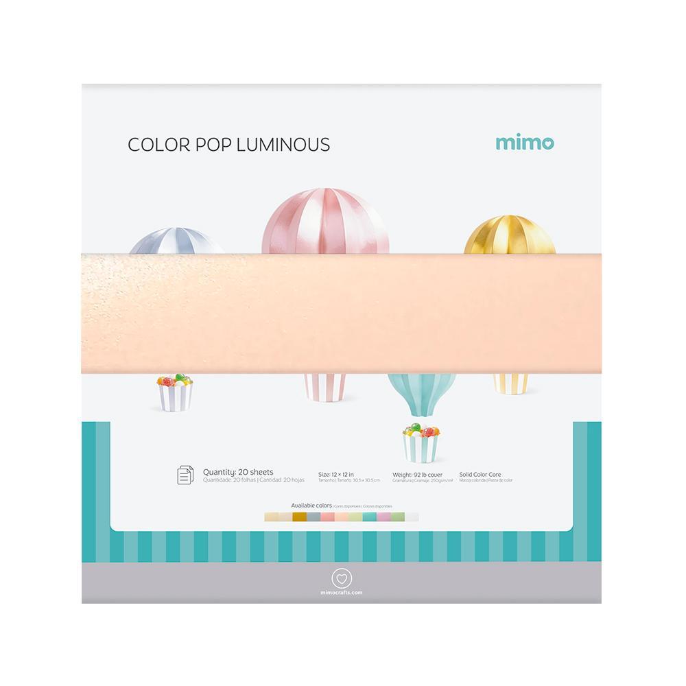 Papel Color Pop Luminous Rosa Mimo - 30,5 x 30,5 cm - 250 gr - 20 unds