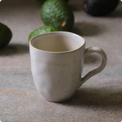 Caneca Em Stoneware Orgânico Latte 273Ml Porto Brasil