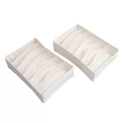 Kit Organizador Dobrável Divisórias Linho Offwhite 2p - Oikos