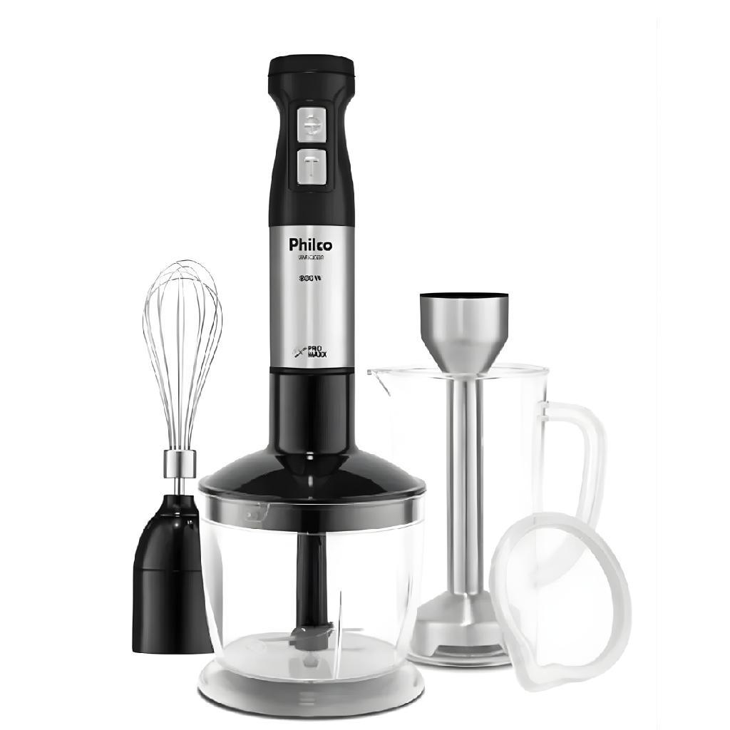 Mixer  3 Em1 PMX2000  Inox 800w Inox Preto - Processador, Batedor E Liquidificador