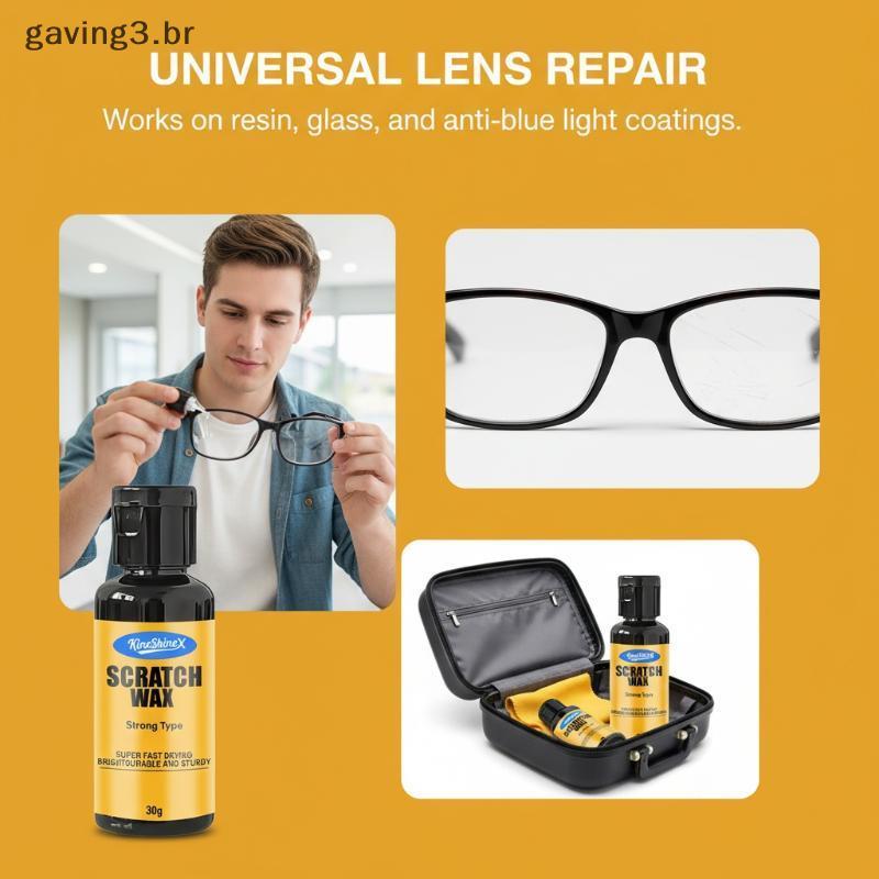 [GAVBR] 1 Conjunto De Creme Para Restauração De Óculos , Resina De Reparo Amarelecimento De Arranhões E Lentes De Desgas