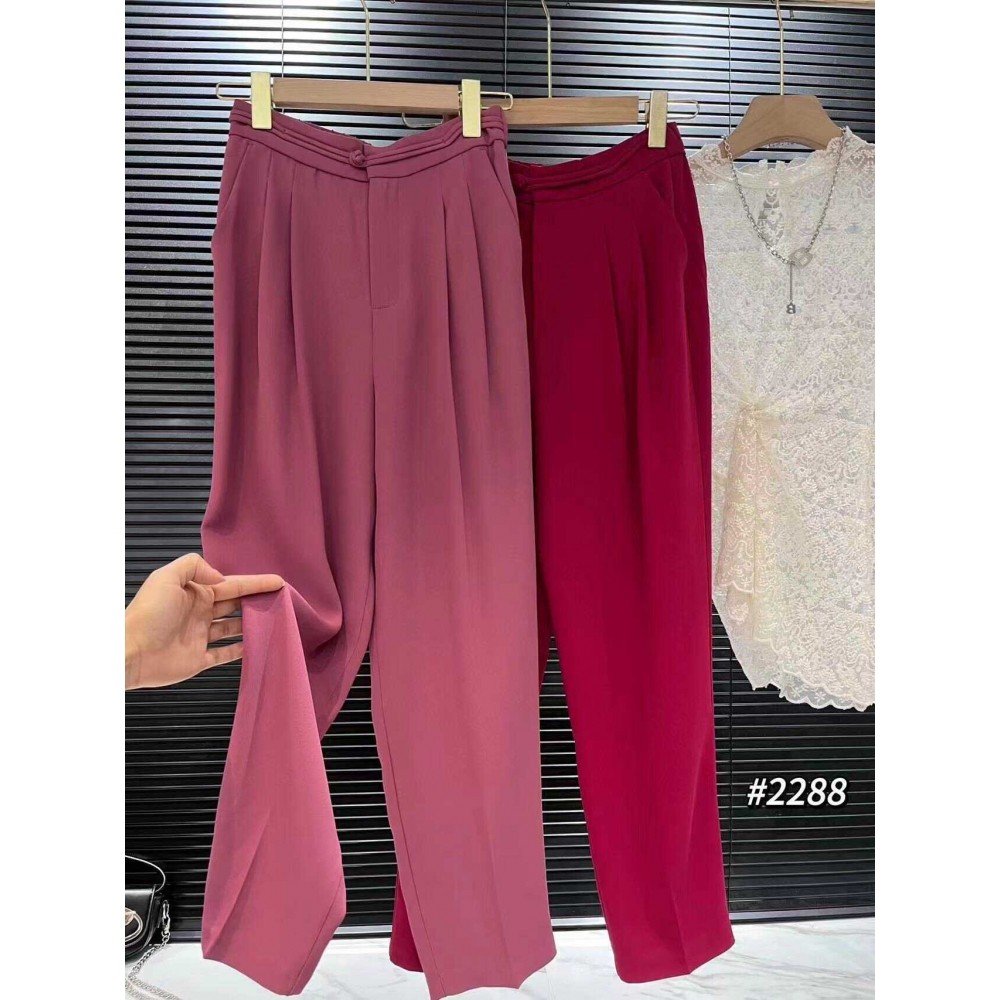 Calças de terno femininas 2024 novo estilo coreano chique cintura alta tornozelo comprimento terno calças Drape sentir p