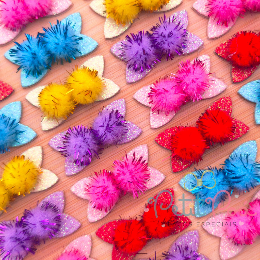 ADESIVO PET POMPOM FASHION - BANHO E TOSA (12 UNIDADES)