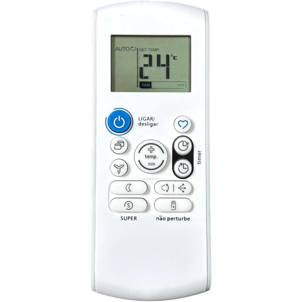 Controle Remoto Compatível com Ar Condicionado Elgin Springer Midea Maxiflex Adimiral Comfee RG57B/BGE LE-7302