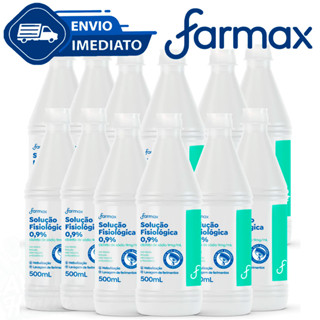 Kit C/12 Unidades Soro Fisiológico Sorimax Lavagem Nasal 0,9% 500ml Farmax Envio Imediato em Oferta na Shopee