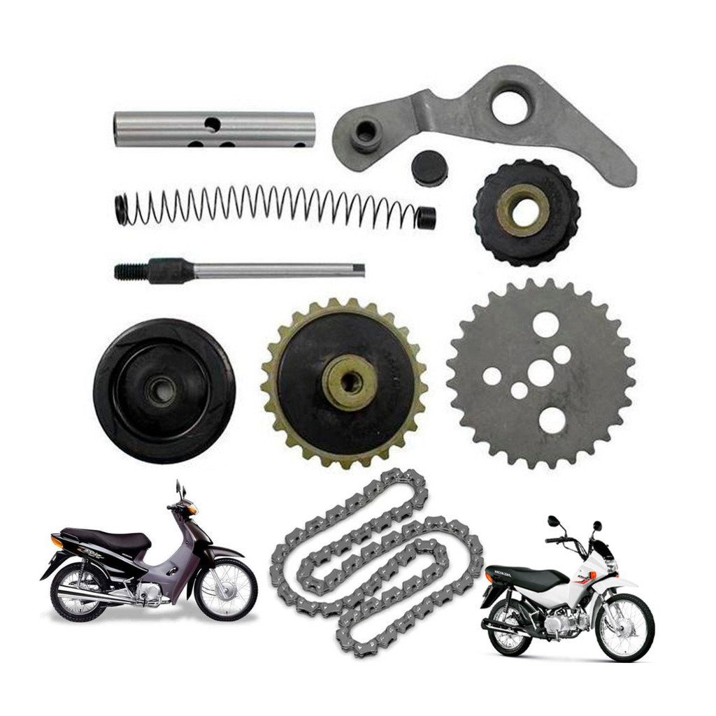 KIT TENSOR CORRENTE COMANDO + CORRENTE BIZ100 POP100 WEB100 C100 DREAM