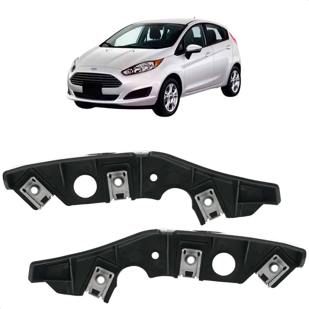 Kit 2 Guias Para-choque Dianteiro New Fiesta 2013 2014 2015 até 2019