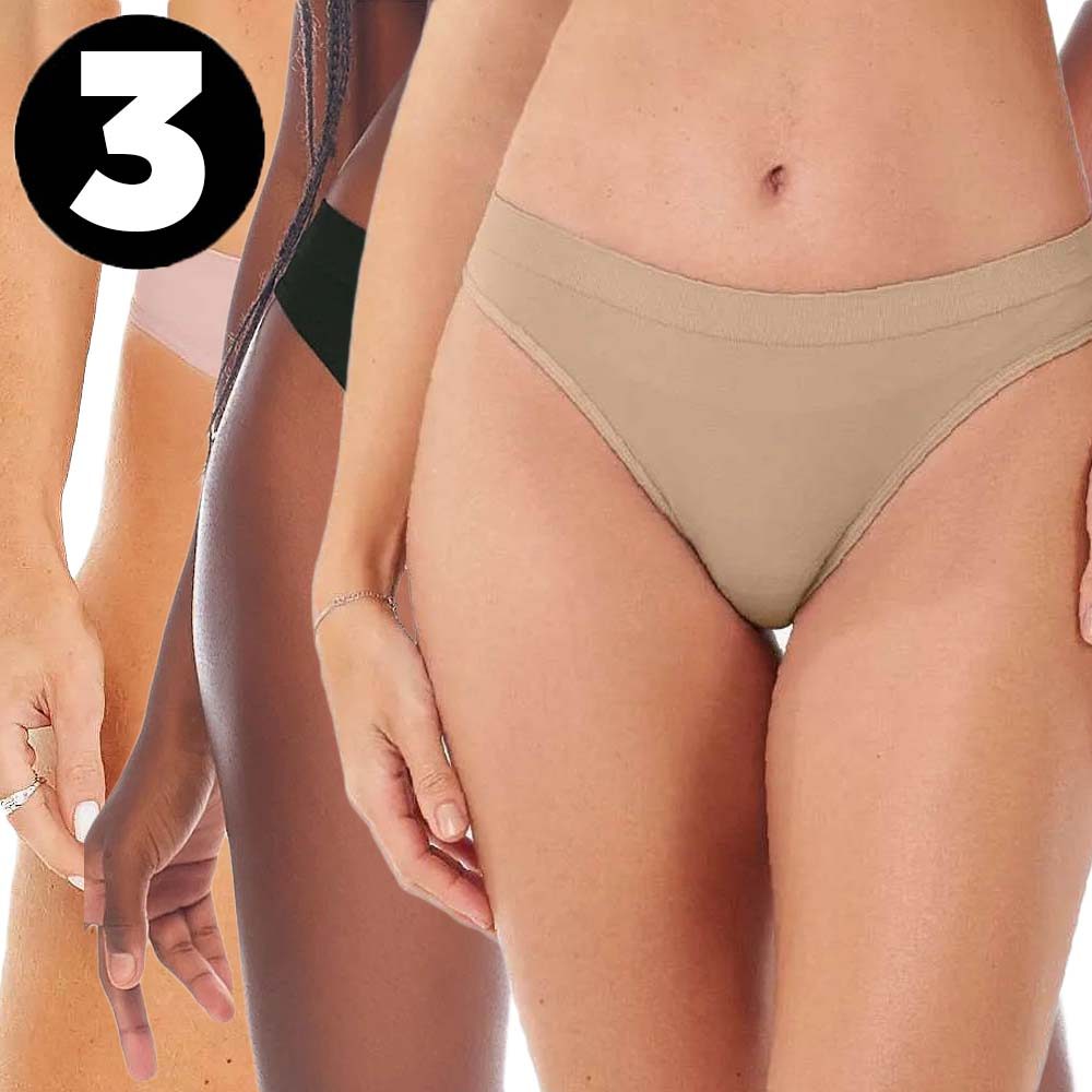 Kit 3 Tangas Sem Costura Zee Rucci Não Marca Conforto Tradicional Lingerie Langerie Calcinha em Oferta na Shopee