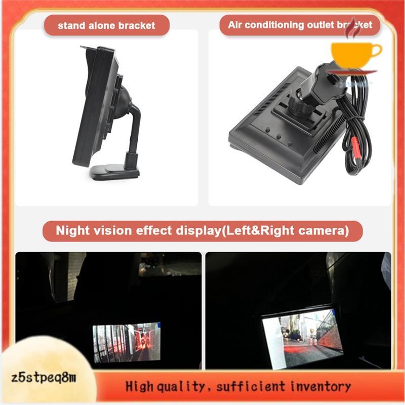 Carro AHD 5 Polegada Sistema De Espelho Monitor De Visão Lateral Digital Com 2 720P HD Câmeras Noturna Preto