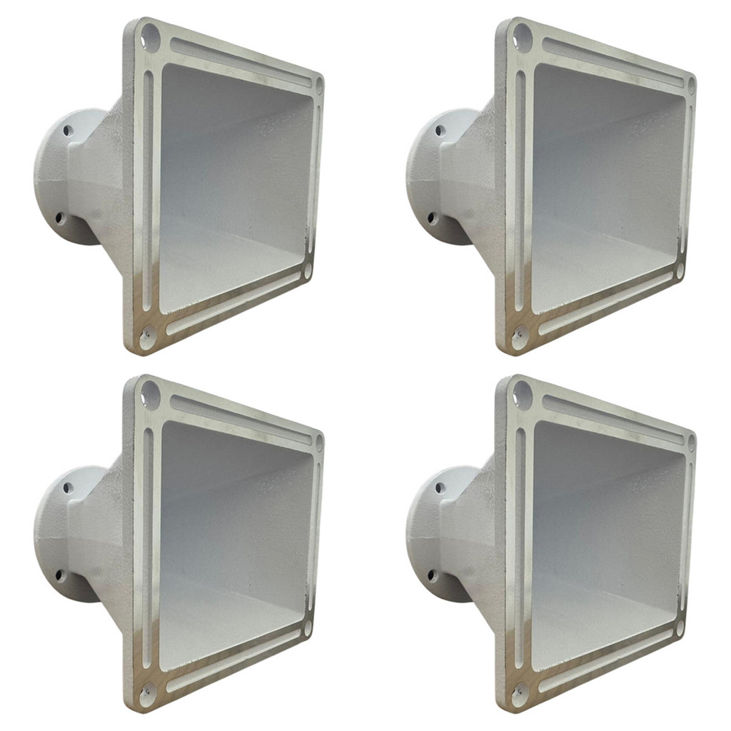 4 CORNETAS BOCAL DE ALUMINIO QUADRADA 2 POL MODELO 1519 CORES SOM AUTOMOTIVO