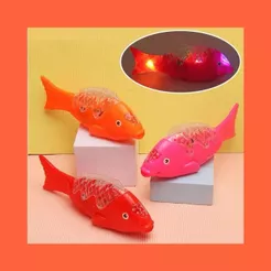 Peixe Musical Com Luz LED Bate Cauda Brinquedo Infantil Para Bebês Crianças Animal Anda Com Som E Luzes Modelo impecáve