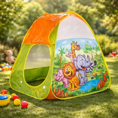 Cabana Barraca Tebda Infantil Portatil Dobravel Estampada Casa Cabaninha Brinquedo Acampamento Facil Armar Festa Pijama