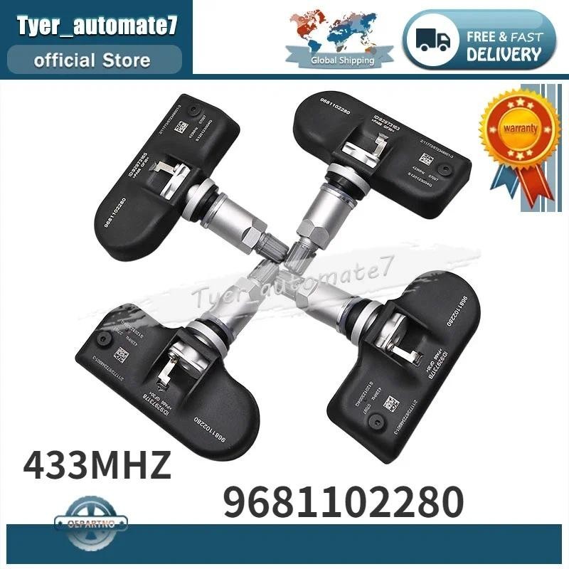 Sensor Do Sistema De Monitoramento Da Pressão Dos Pneus TPMS 9681102280 433MHz Para Peugeot 1007 207 307 407 508 607 807