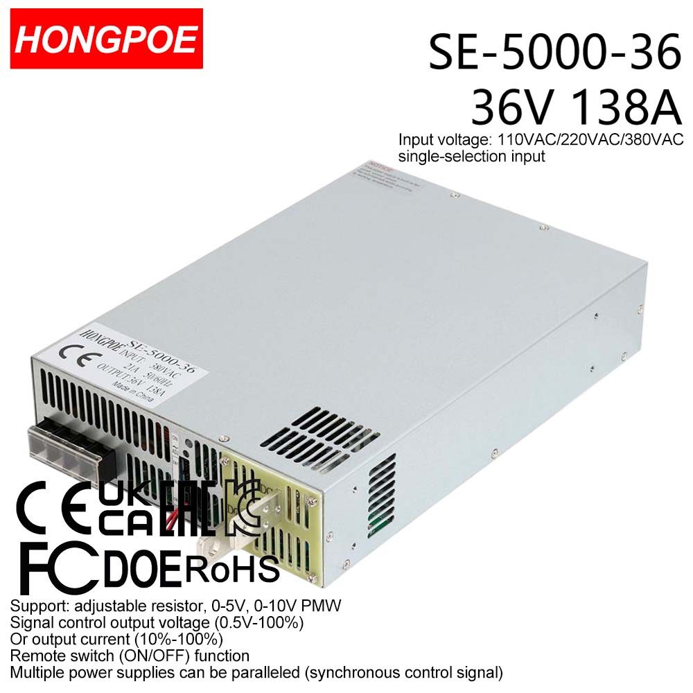 0-36V 138A 5000W Ajustável AC-DC 5V 10V PLC/PMV Transformador De Controle De Sinal , Adequado Para motor/Bateria/solar/i