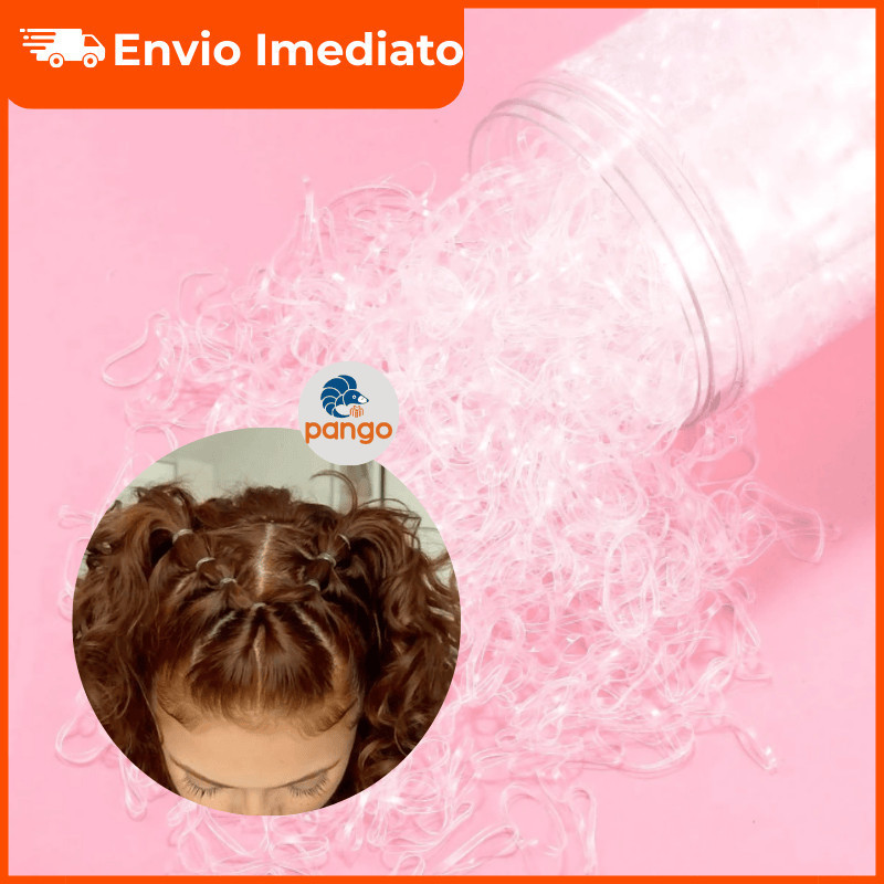 Kit 500 Elásticos de Silicone Transparente para Cabelo – Tranças e Penteados em Oferta na Shopee