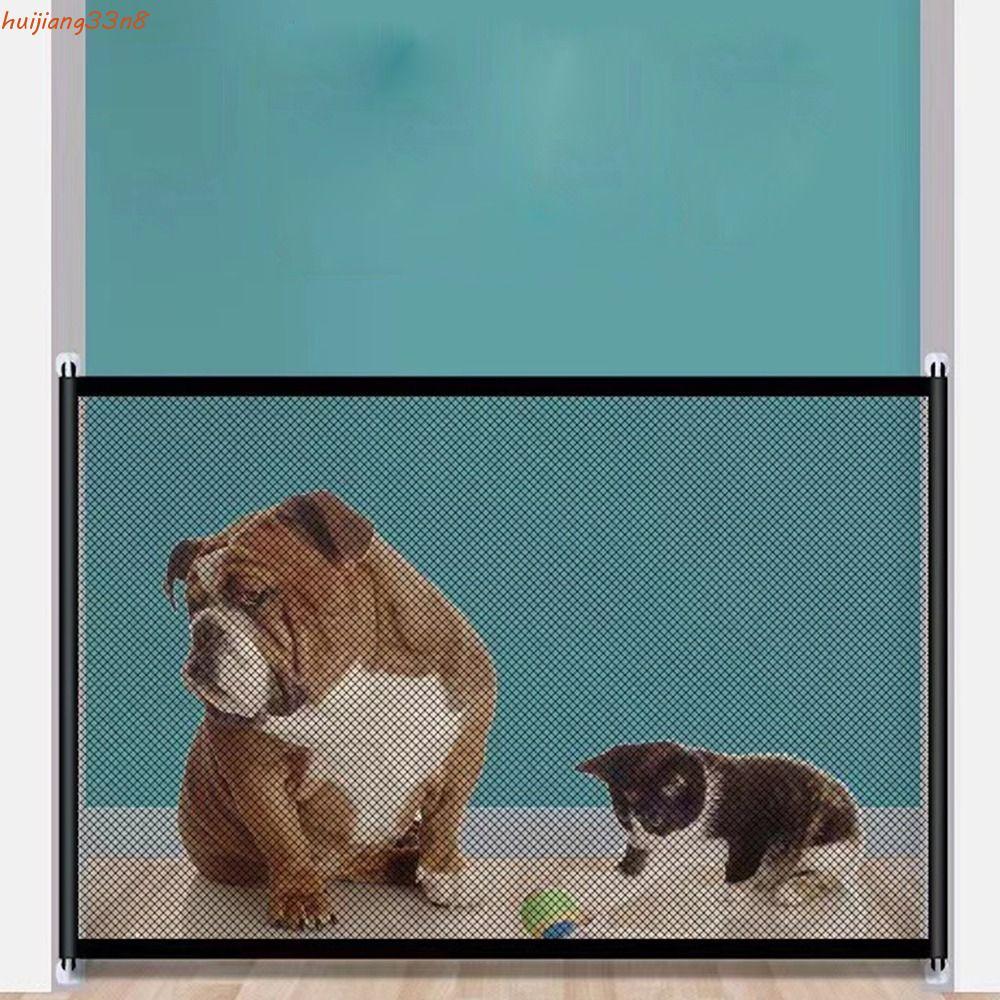 HUIJIANG Pet Gate Segurança Malha Destacável Interior Ao Ar Livre Produto De Cuidados Seguros Durável Cercas De Barreira