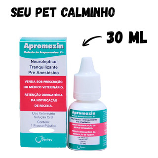 Calmante, Tranquilizante Para Cães E Gatos Apromazin Gotas em Oferta na Shopee