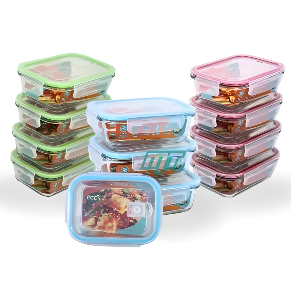 Pote Vidro Borossilicato 370ml Transparente - Eco's / Porta Alimentos Mantimentos Cozinha Resistente