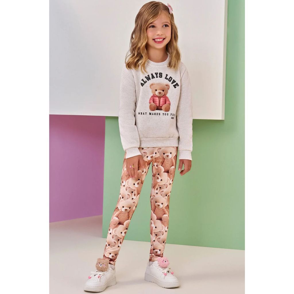 Conjunto Menina Blusa Moletom e Legging Termoskin Infanti
